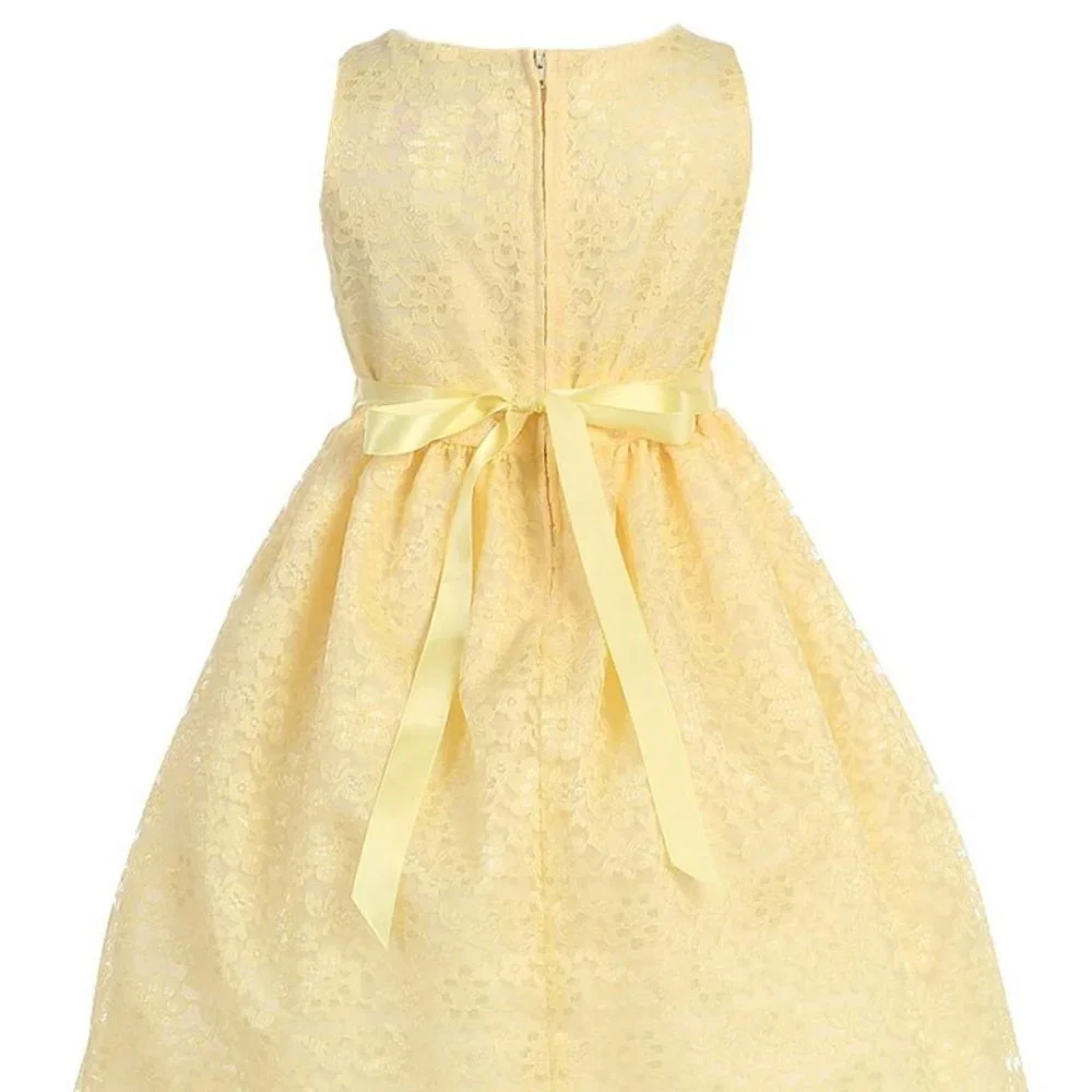 Toddler Infant Baby Lace Easter Party Spring Summer Wedding Flower Girl Dress